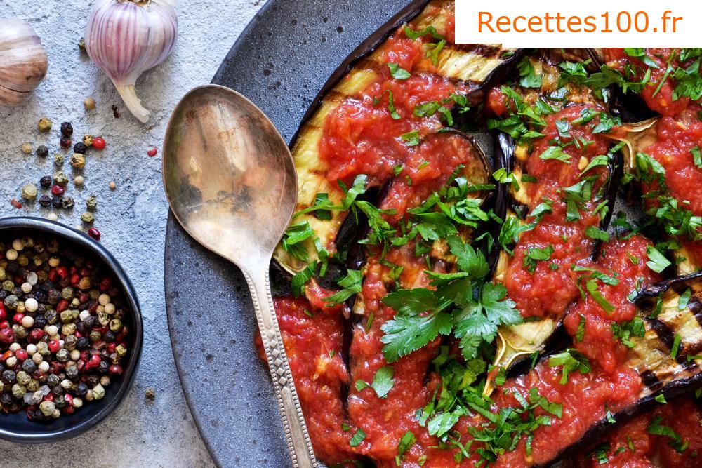 Aubergine grillée marinée