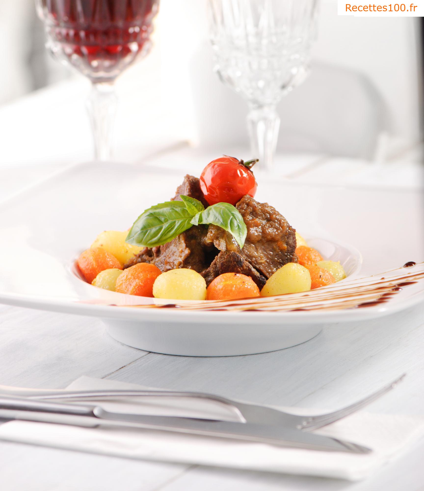 Boeuf bourguignon et pommes...