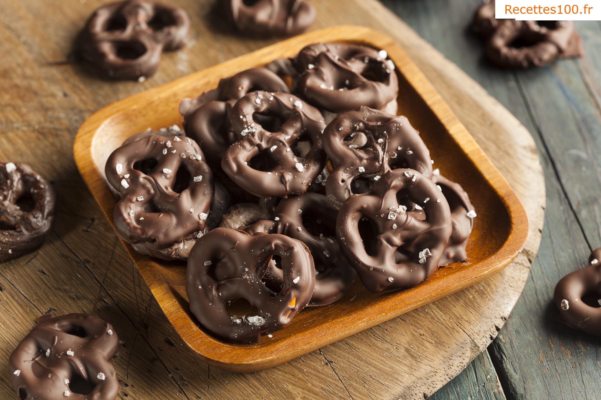 Bretzels au chocolat