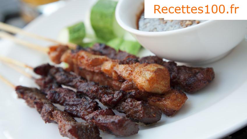 Brochettes de boeuf haché grillées
