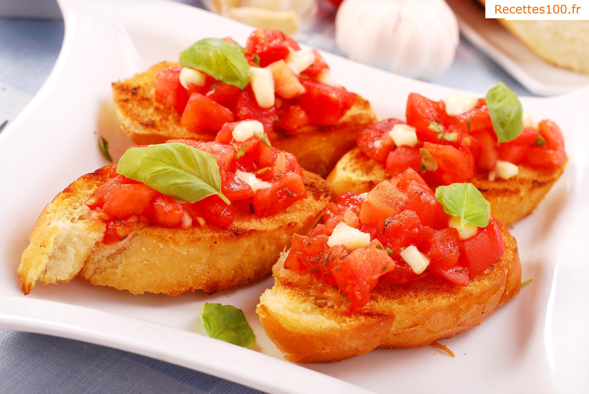 Bruschetta al Pomodoro en tchèque