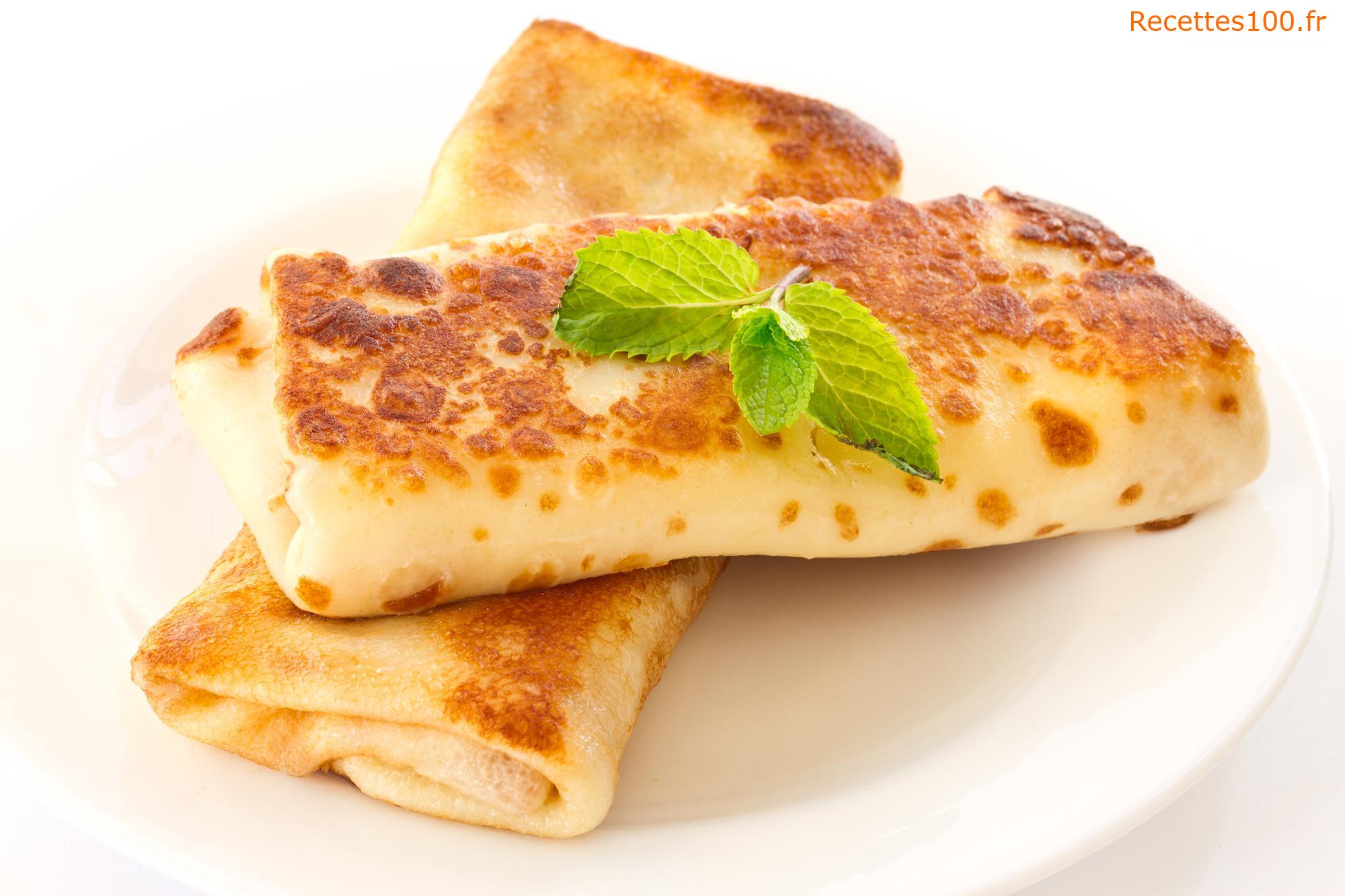 Crêpes gratinées aux champignons et au poulet