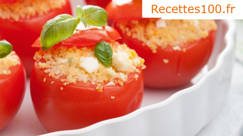 Cuisse de dinde avec tomates farcies au couscous aux légumes