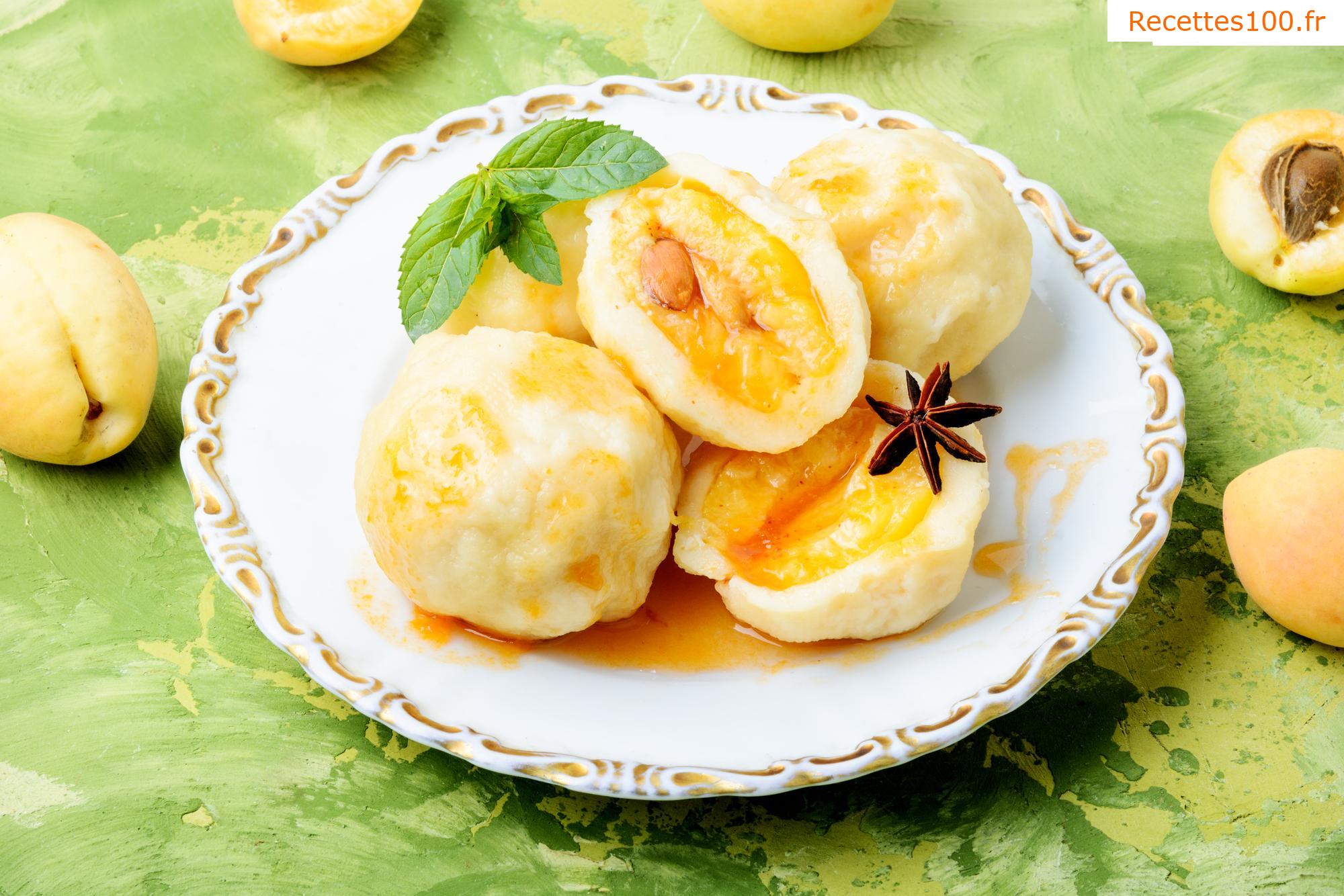Dumplings aux abricots rapides à la pâte de fromage blanc