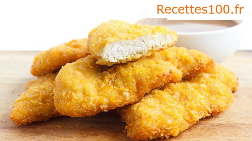 Escalope de poulet à la moutarde, panée dans de la chapelure à l'ail