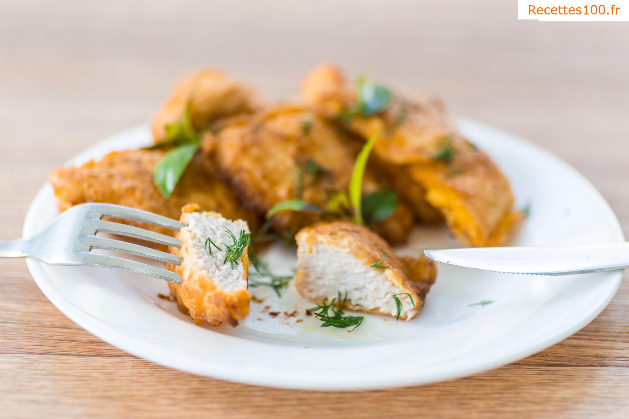 Escalopes de dinde dans une pâte au fromage
