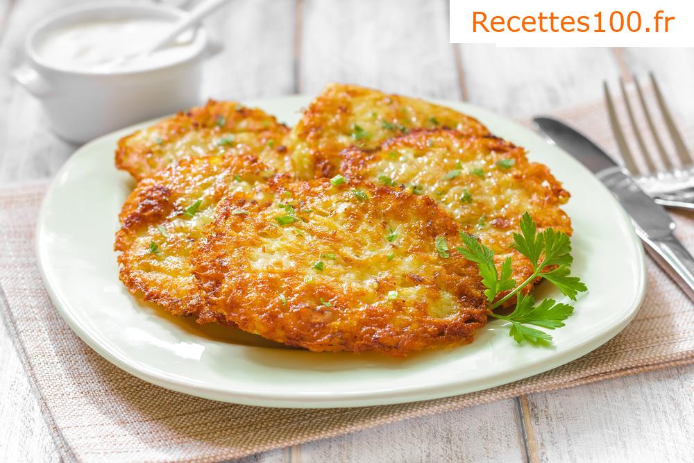 Galette de pommes de terre farcie au poulet