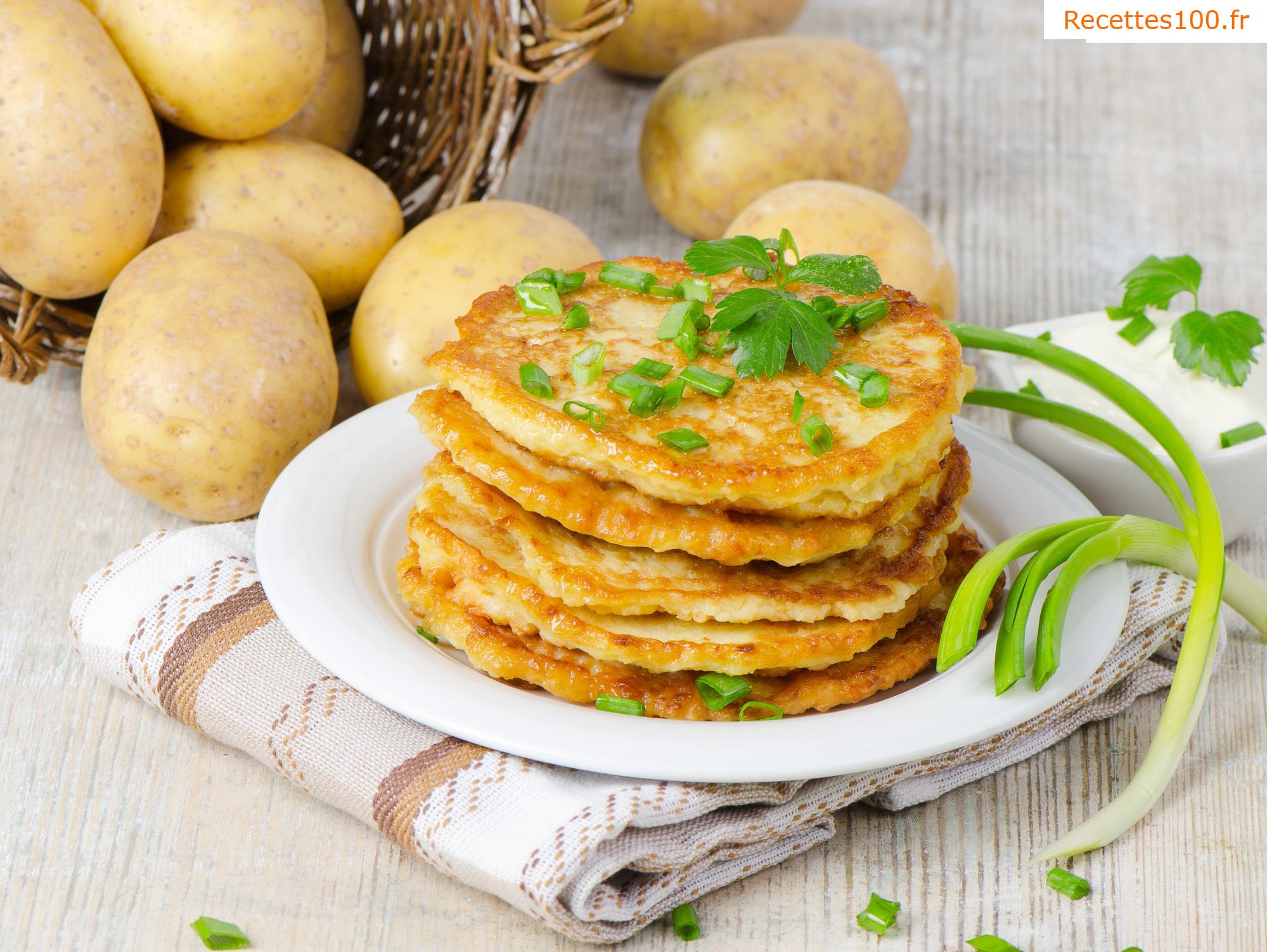 Galettes de pommes de terre à base de pommes de terre cuites