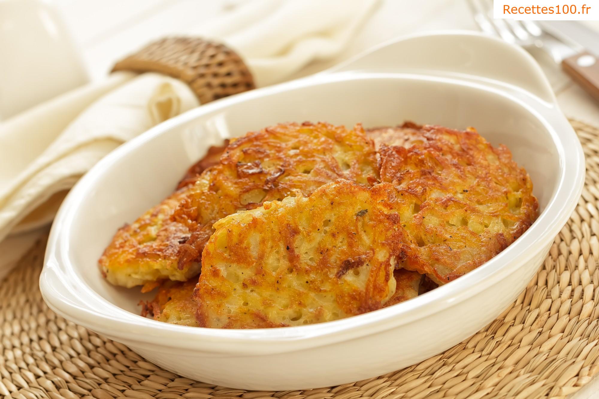 Galettes de pommes de terre au porc fumé