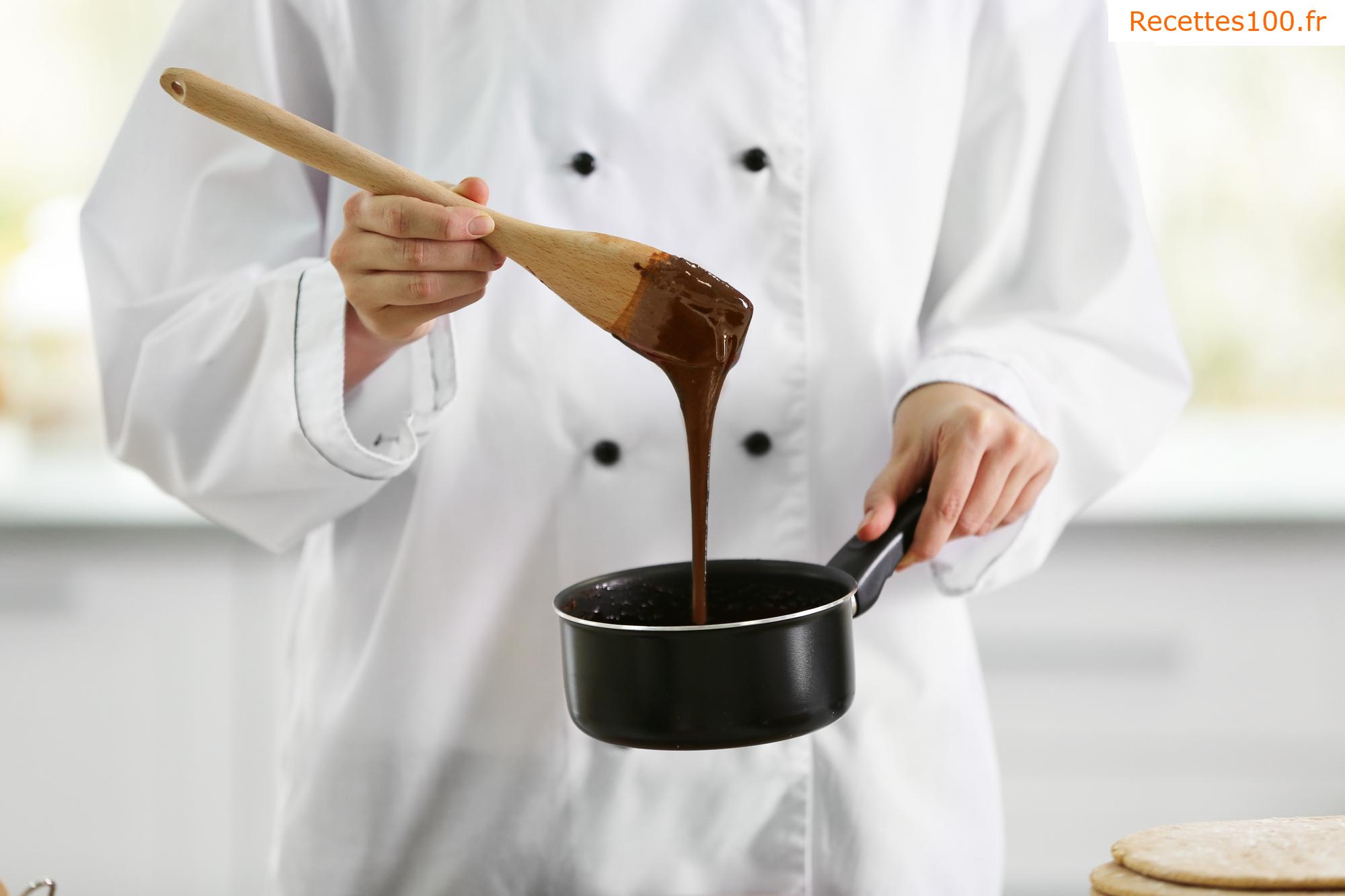 Glaçage en chocolat à base de pudding