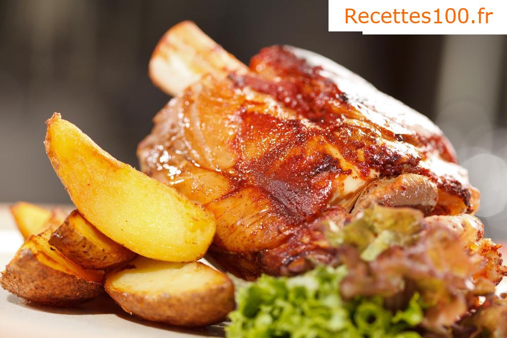 Jarret de porc rôti