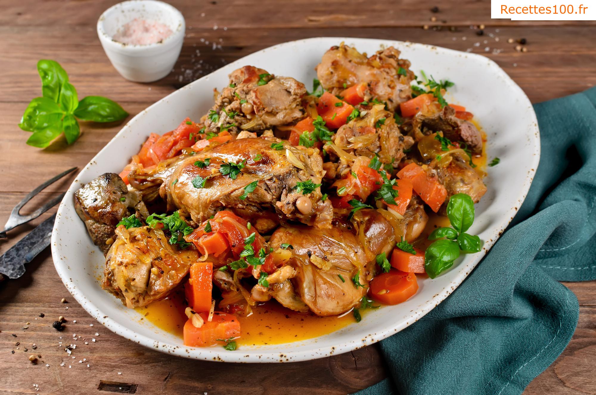 Lapin rôti aux légumes et à la bière