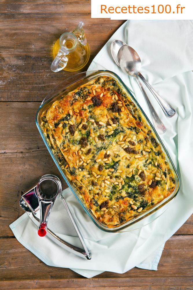 Lasagnes aux épinards