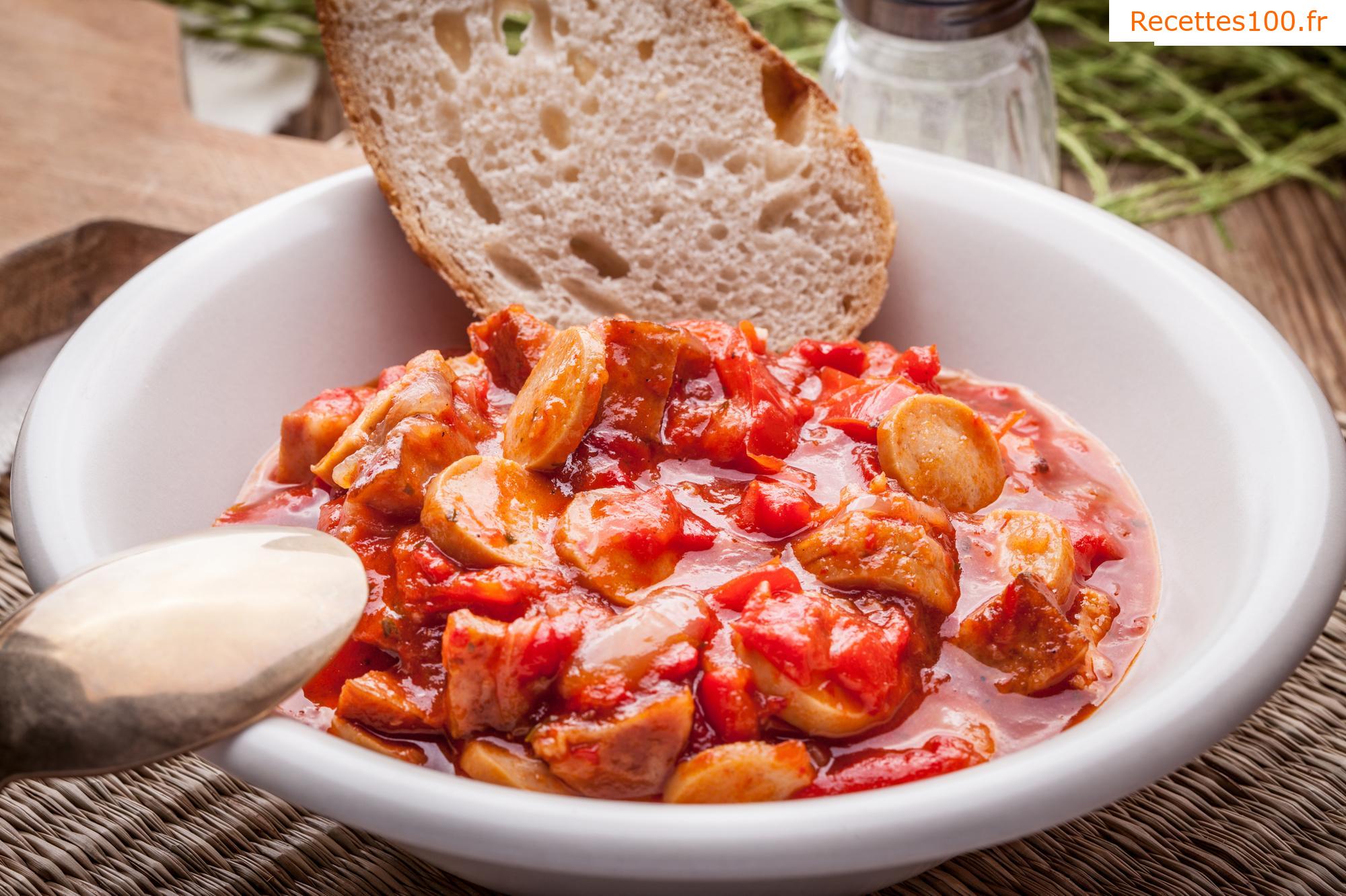 Lečo avec saucisse et lentilles