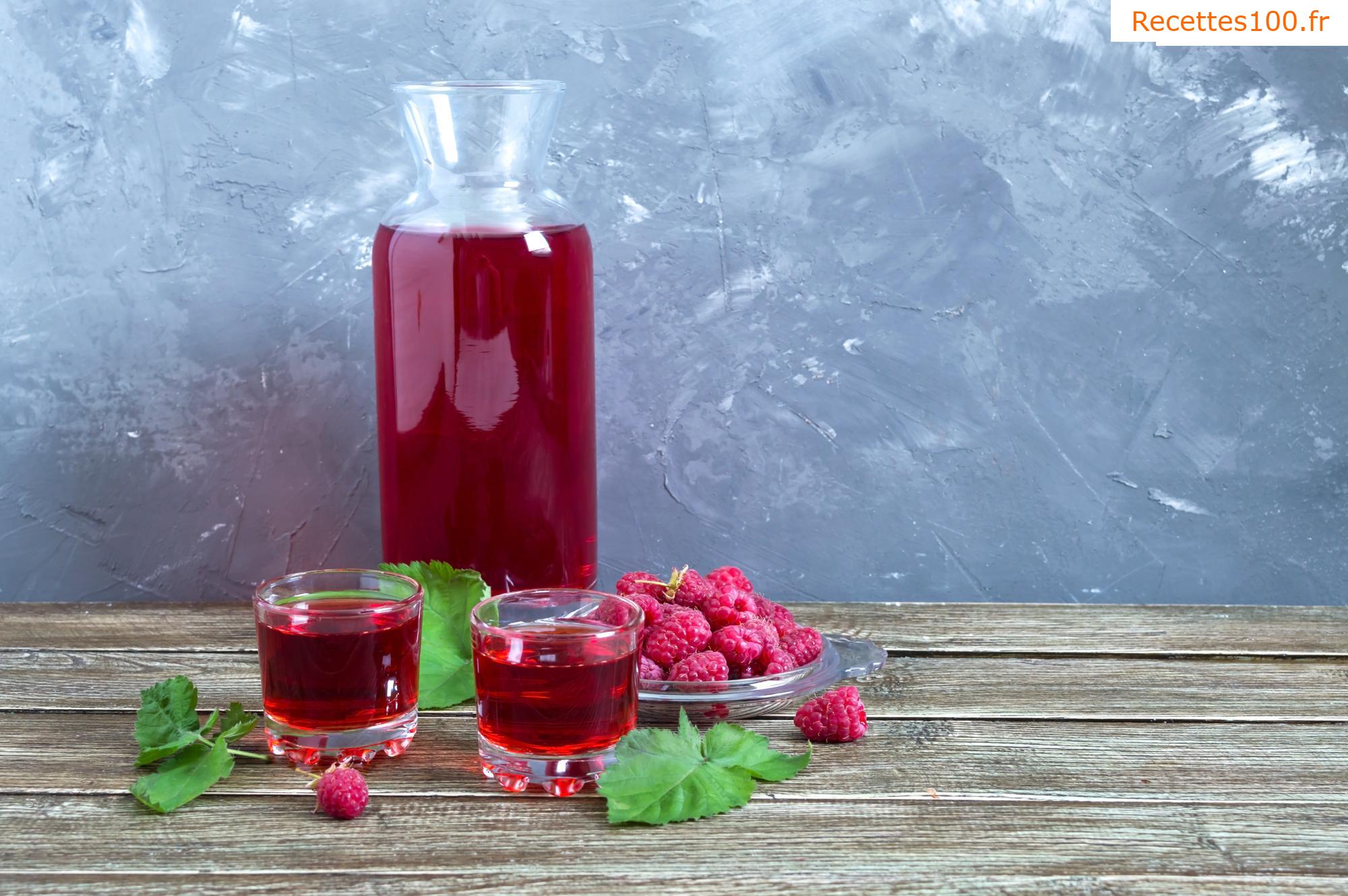 Limonade maison à la framboise