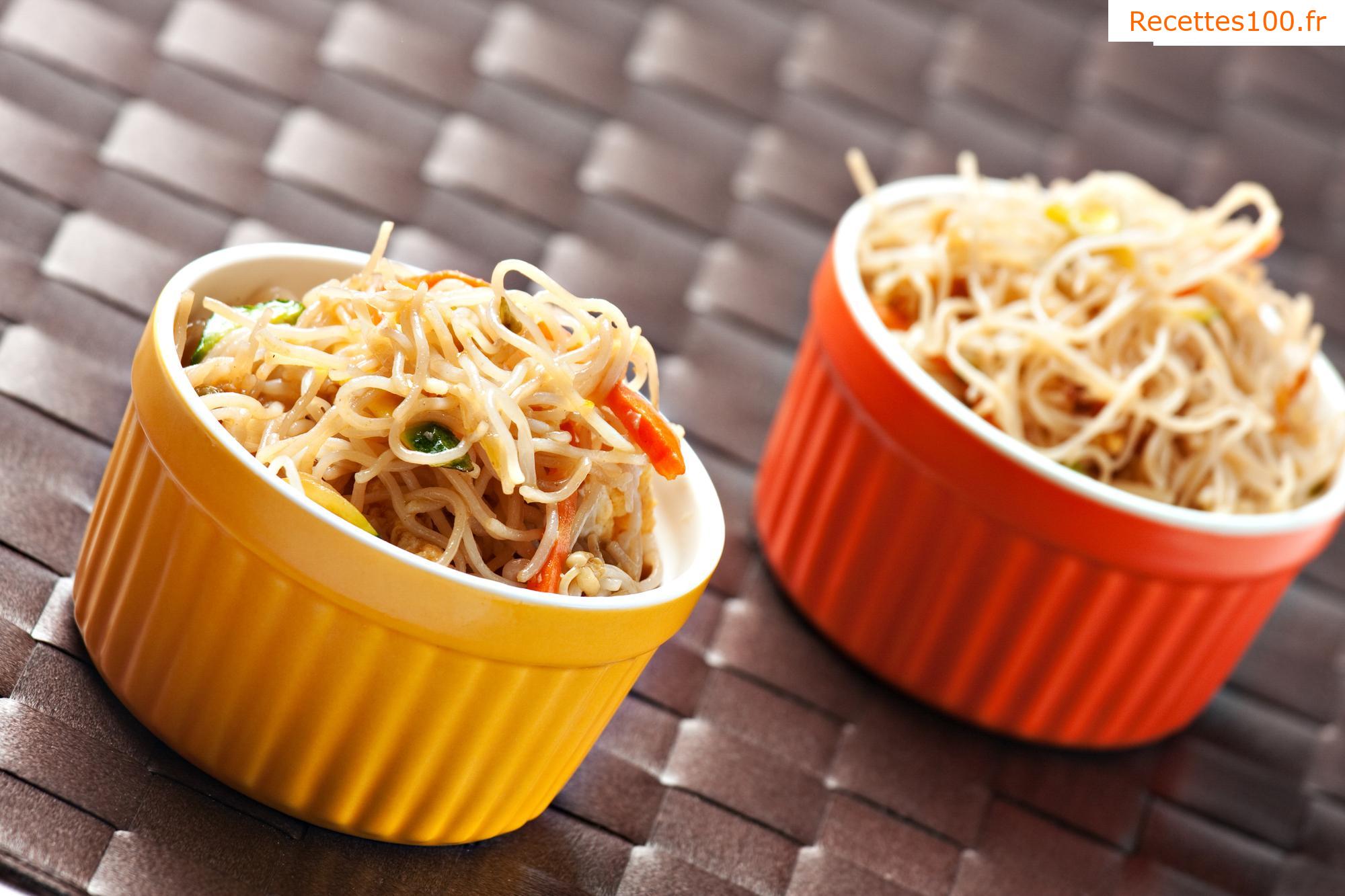Nouilles de riz aux légumes