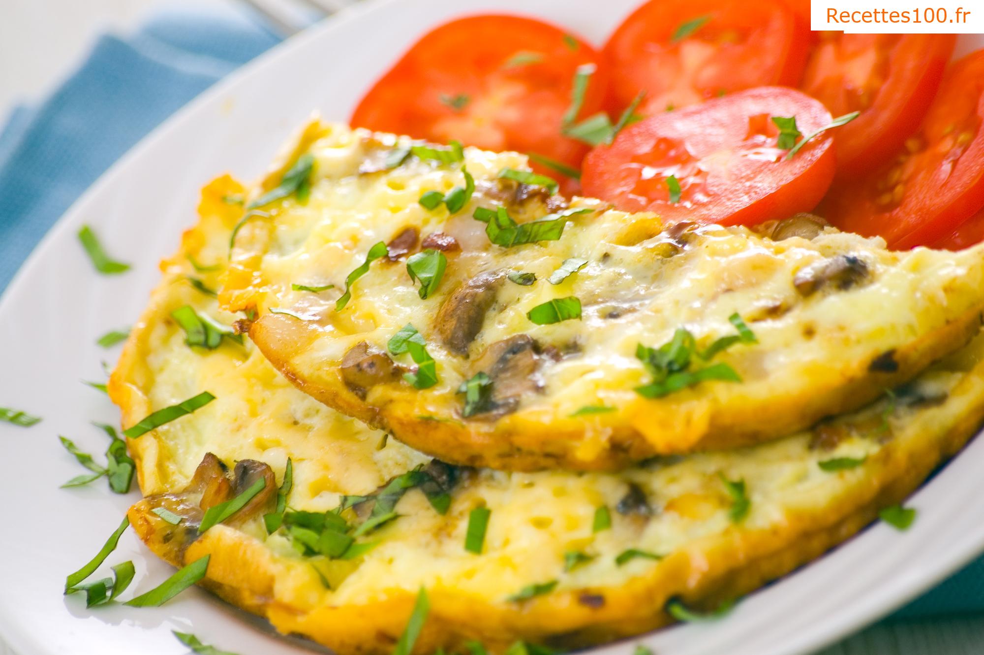 Omelette aux champignons
