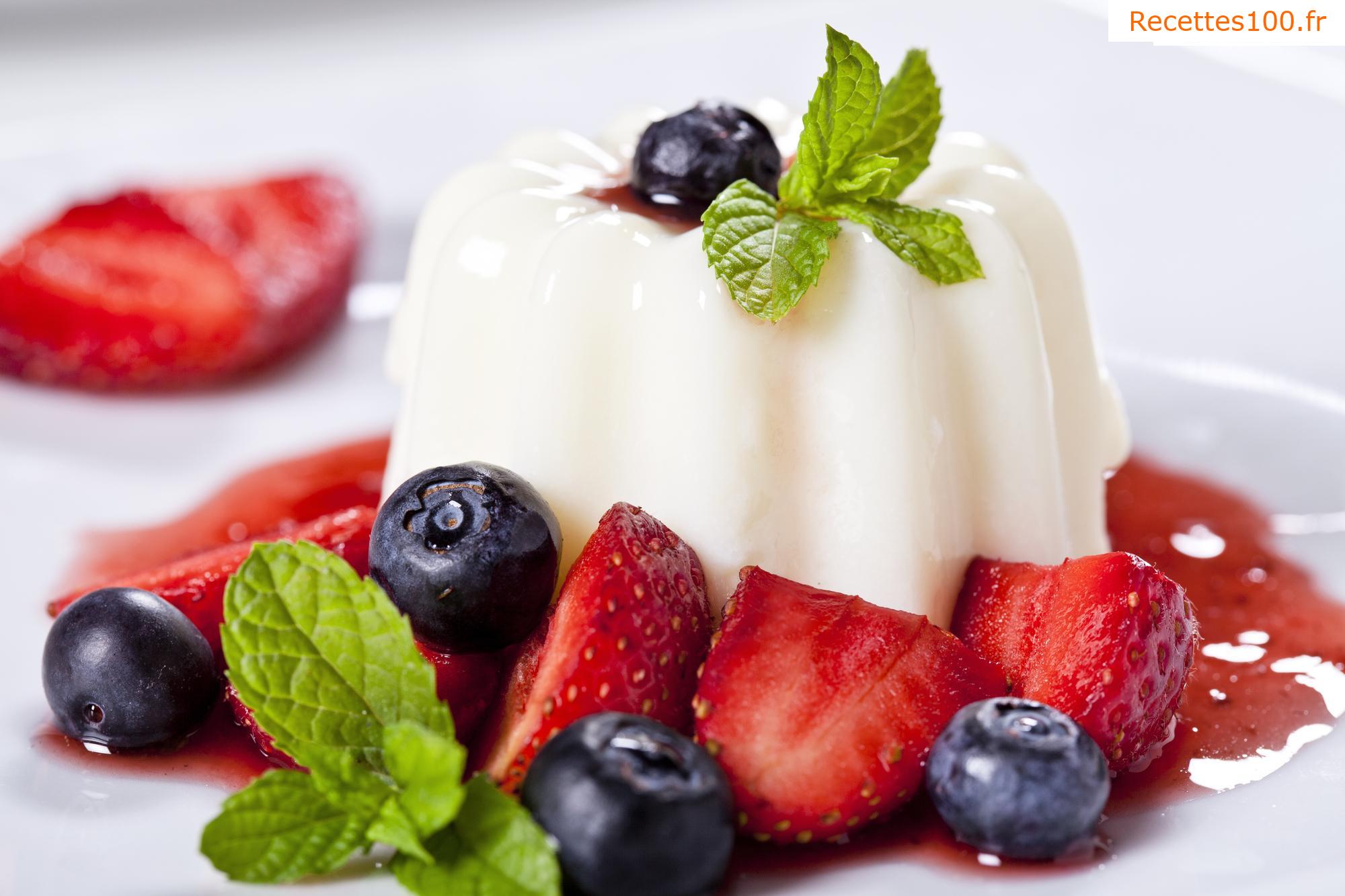 Panna cotta aux fraises