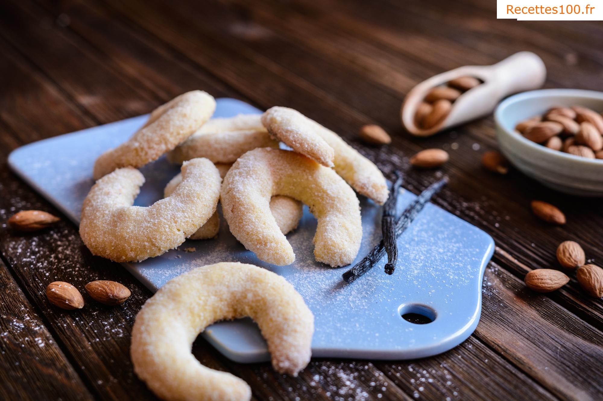 Petits croissants à la vanille et aux amandes