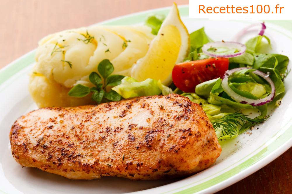 Poitrine de poulet sur poireau