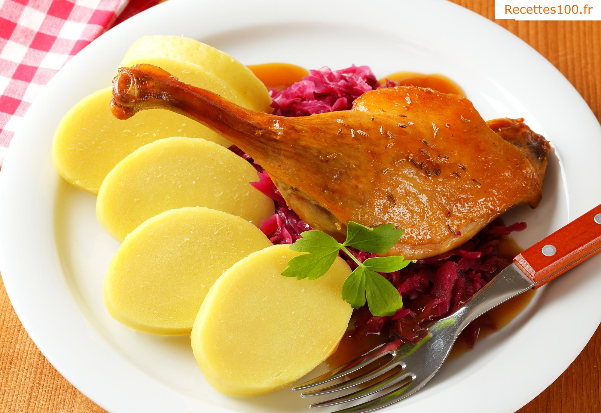 Poulet dans le canard