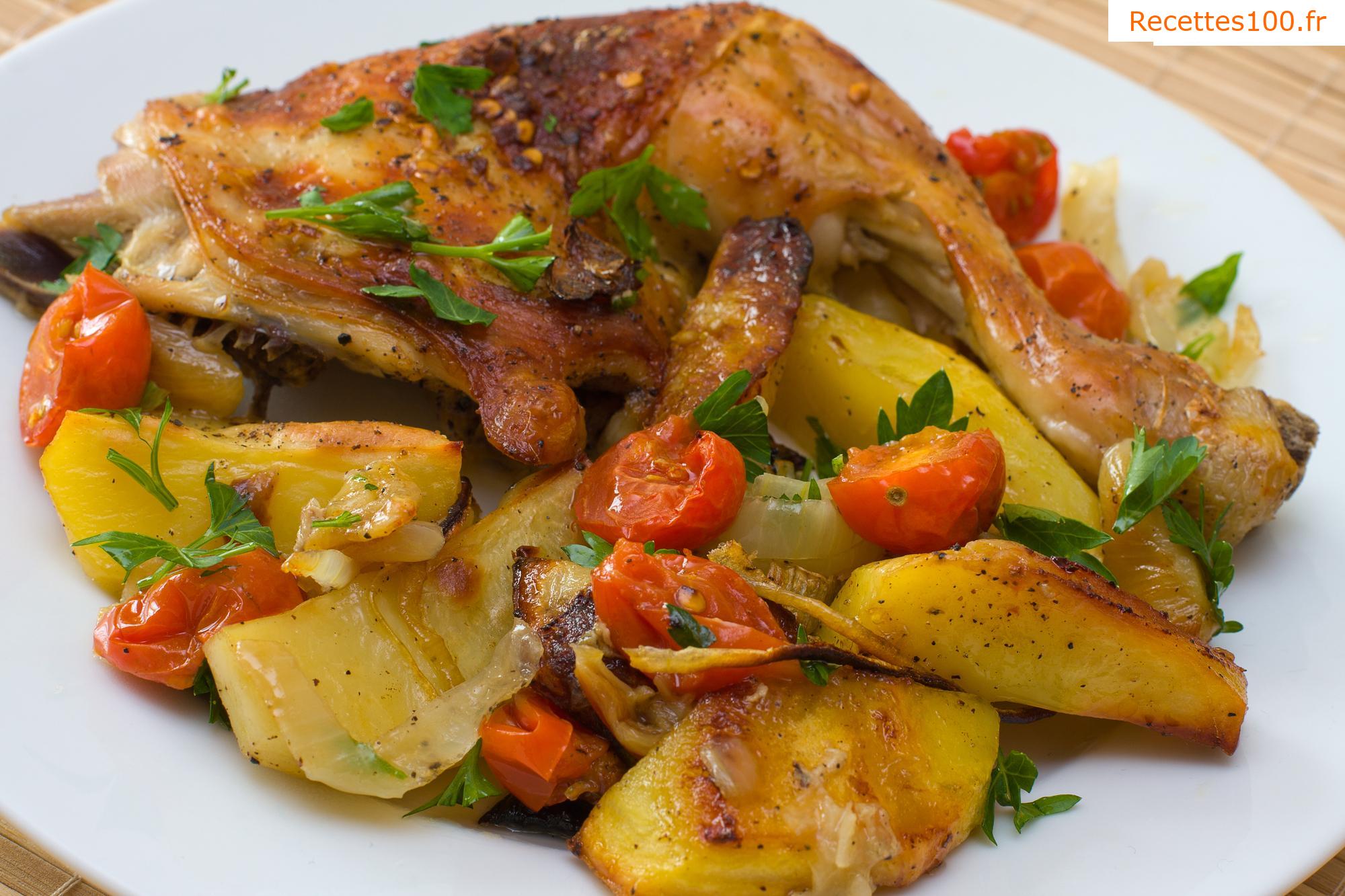 Poulet rôti aux légumes