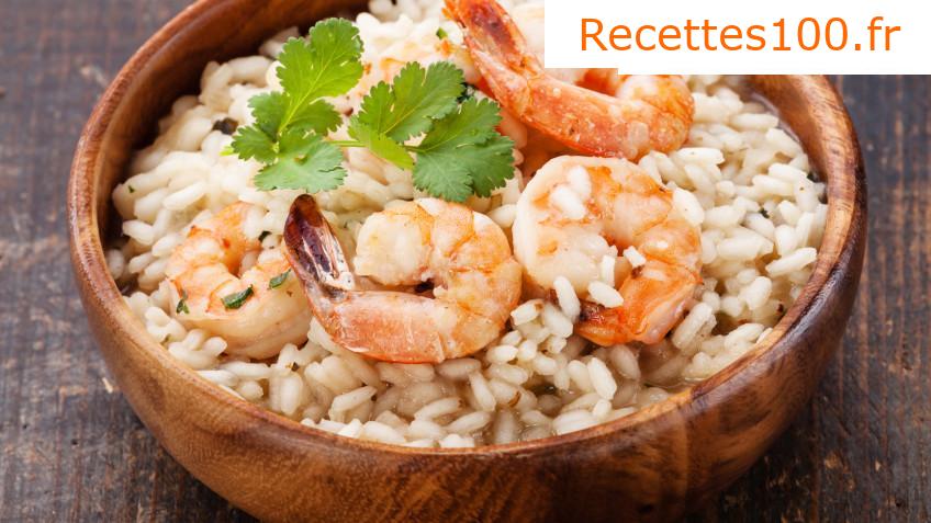 Risotto aux épinards et aux crevettes