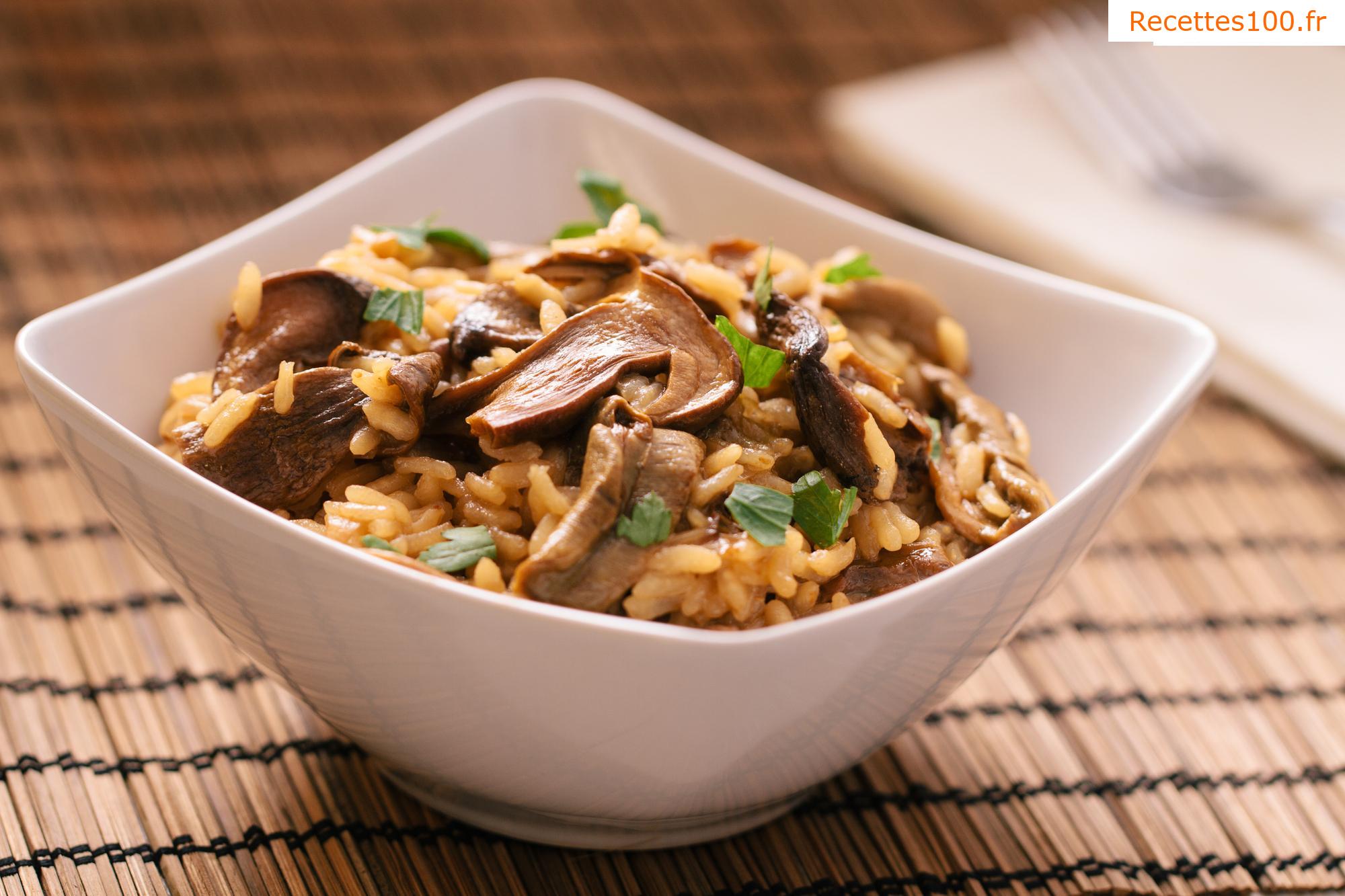 Risotto crémeux aux champignons et au parmesan