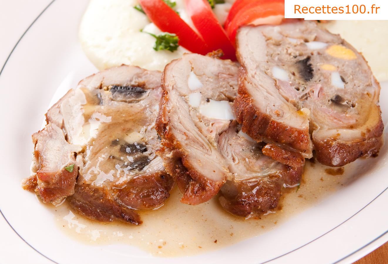 Rôti de boeuf farci aux crêpes
