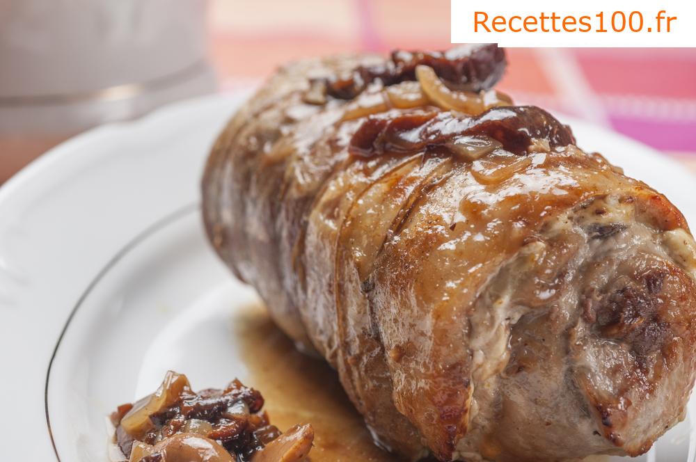 Rôti de porc farci aux foies