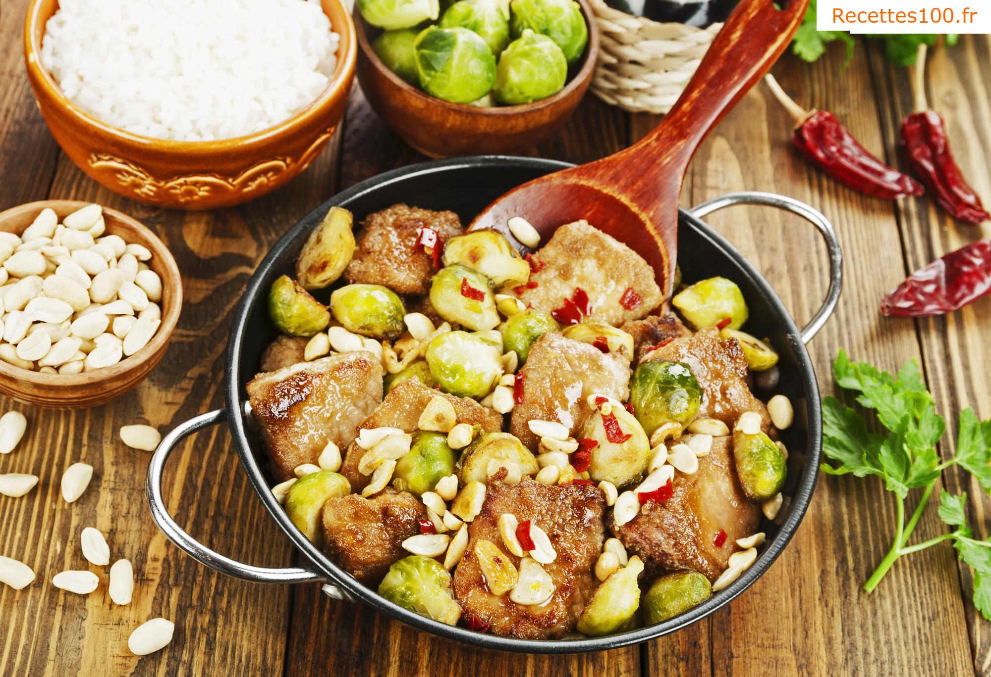 Roulés de porc avec du chou braisé