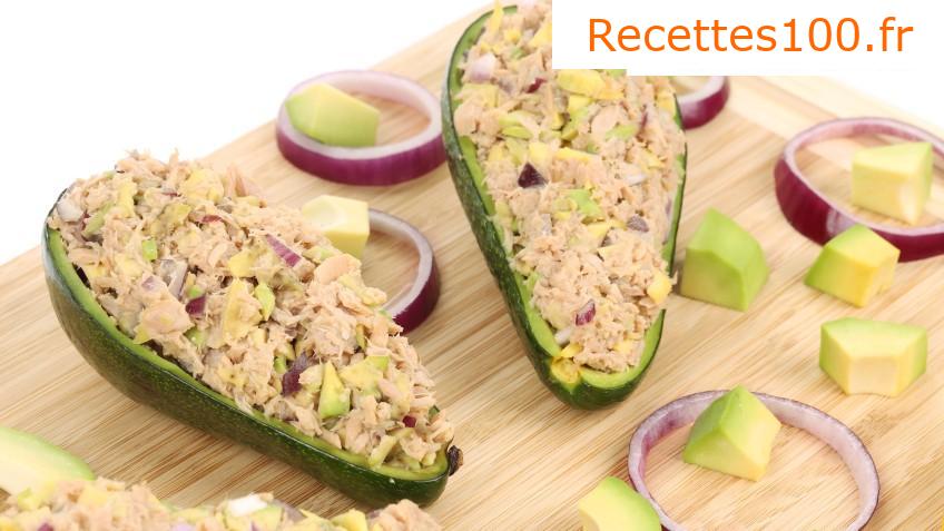 Salade d'avocat, de thon et de tomates
