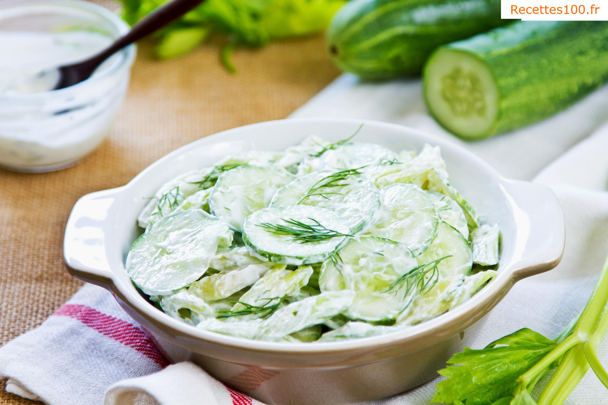 Salade de concombre à l'aneth