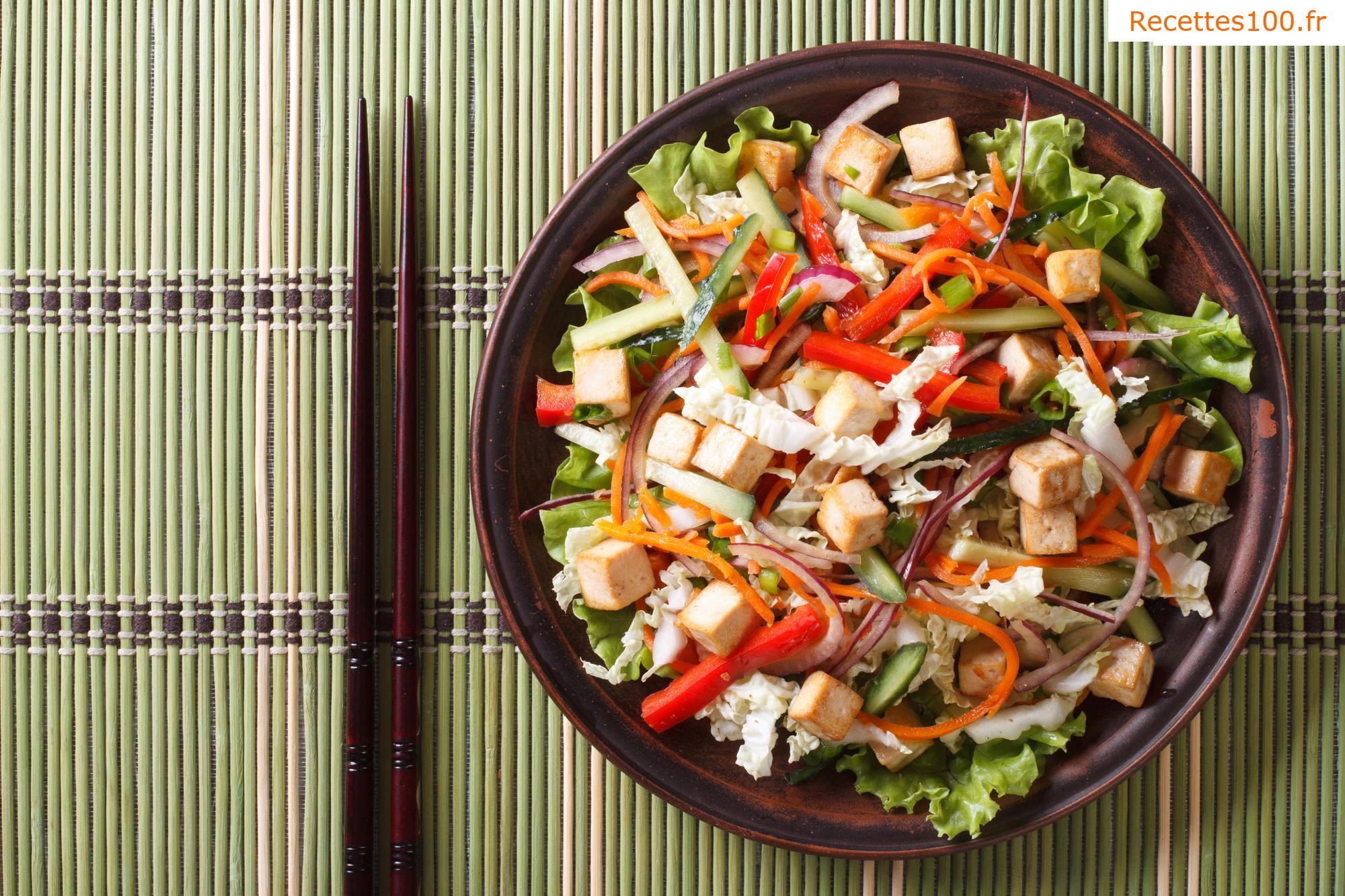 Salade de légumes au tofu