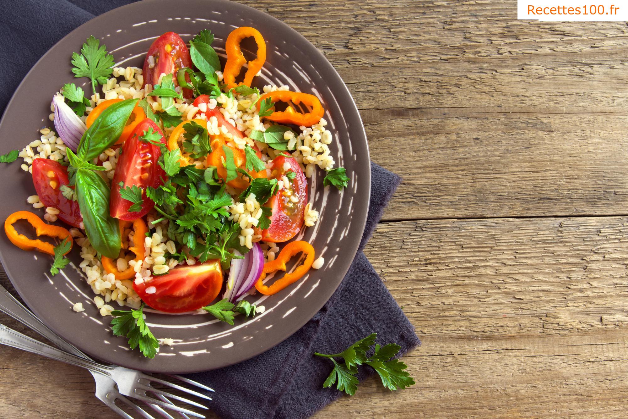 Salade de légumes et de couscous