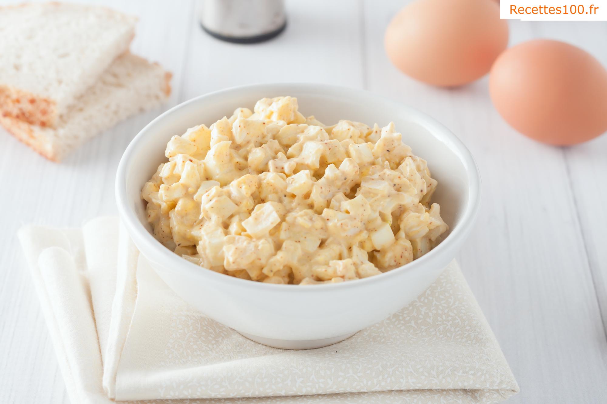 Salade d'œufs avec mayonnaise maison