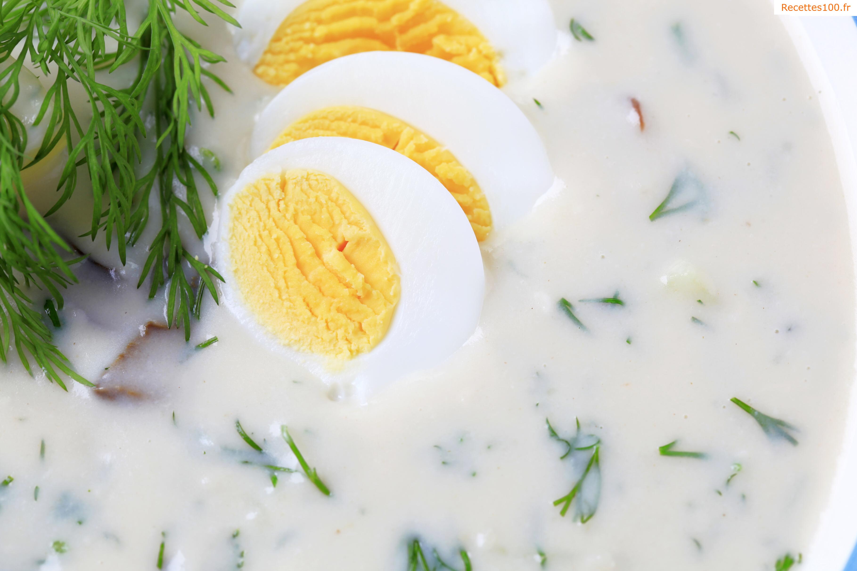 Sauce à l'aneth froide pour les œufs