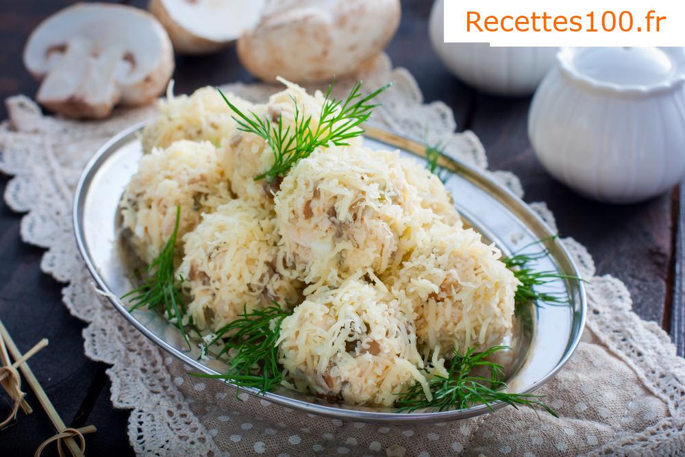 Soupe aux quenelles de champignons