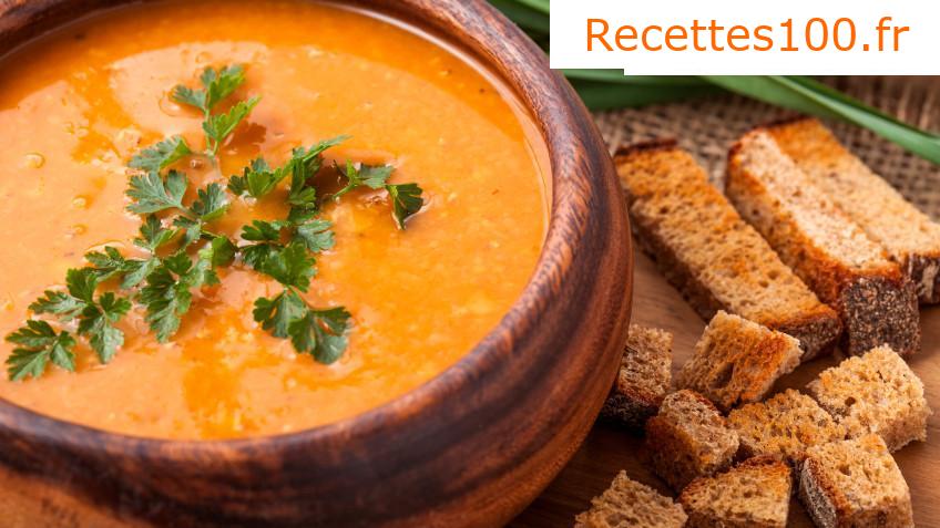 Soupe de lentilles rouges au curry