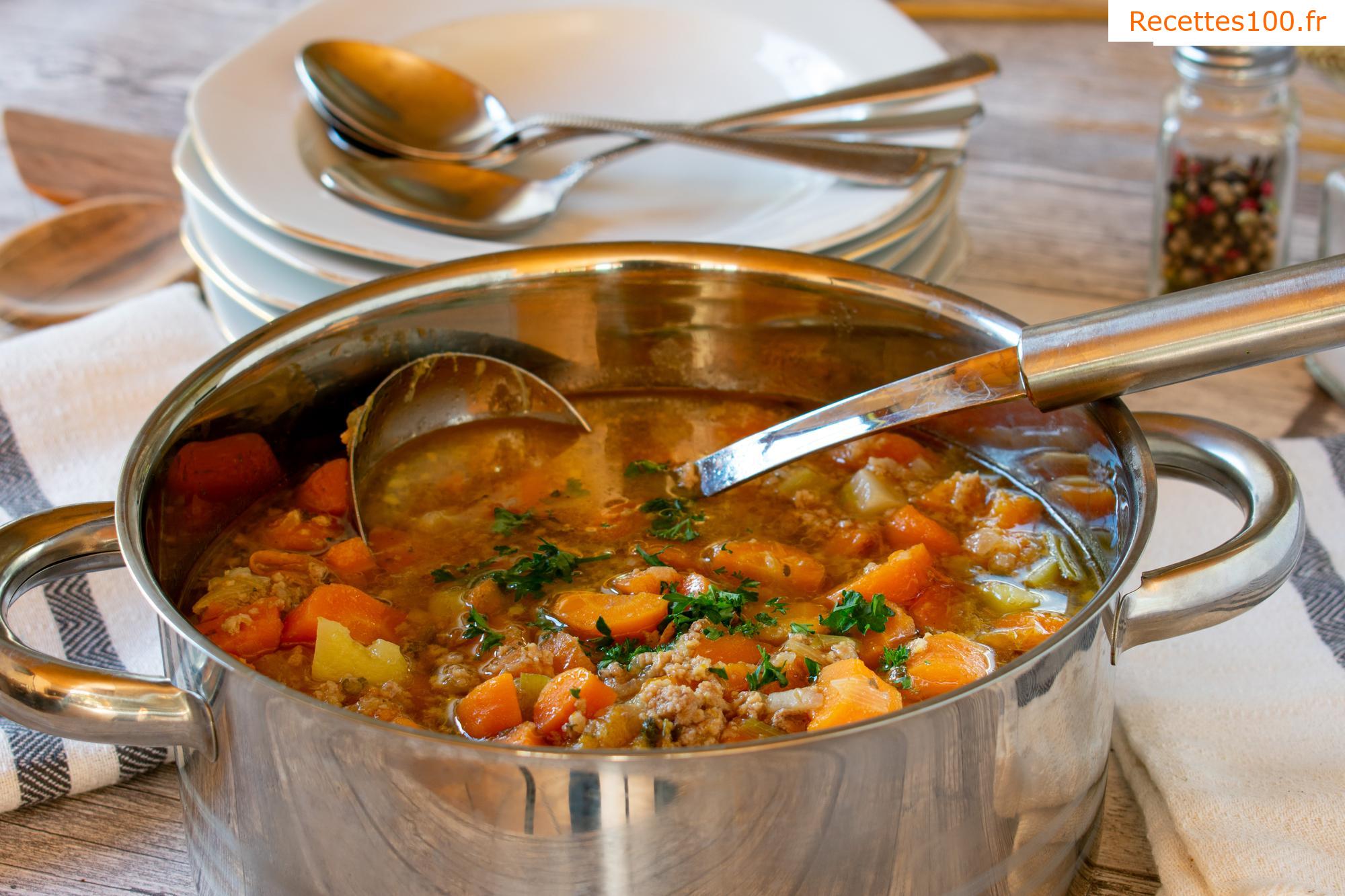 Soupe de viande hachée