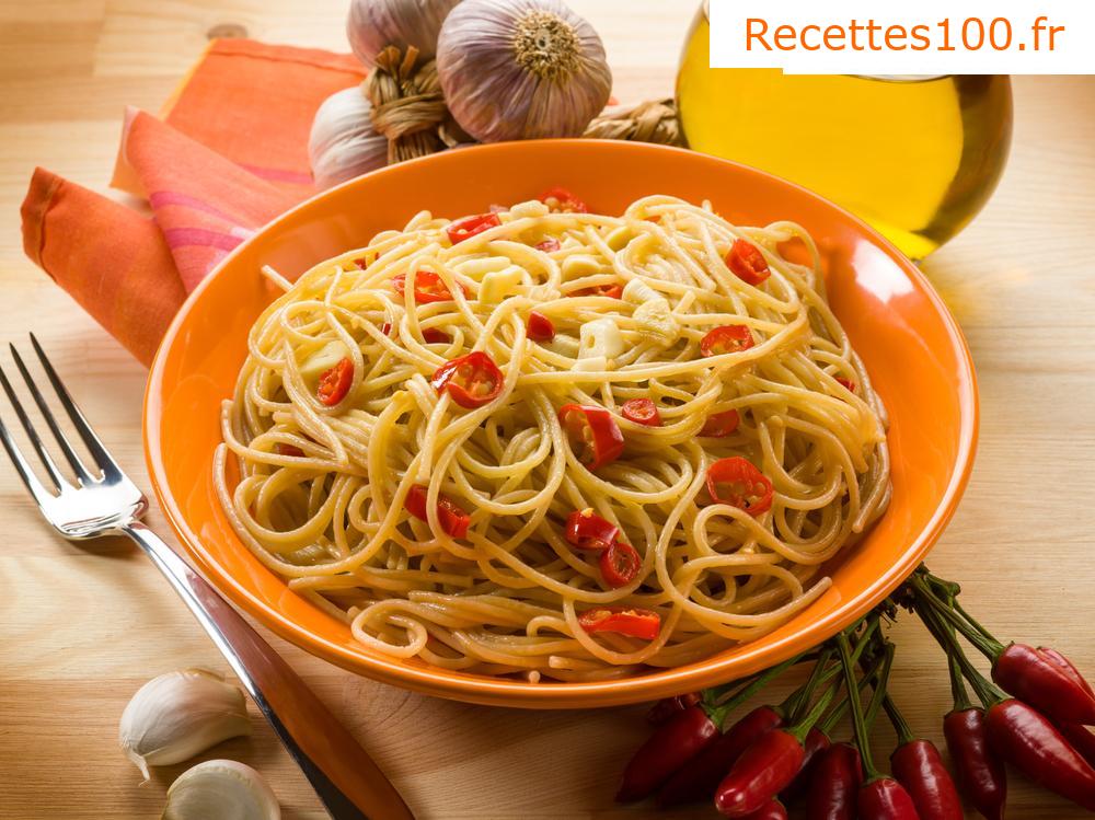 Spaghettis aglio, olio e peperoncino