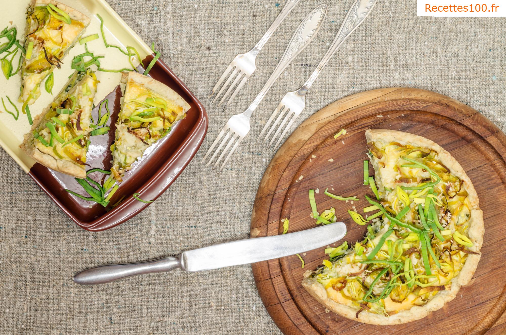 Tarte au curry avec poireau