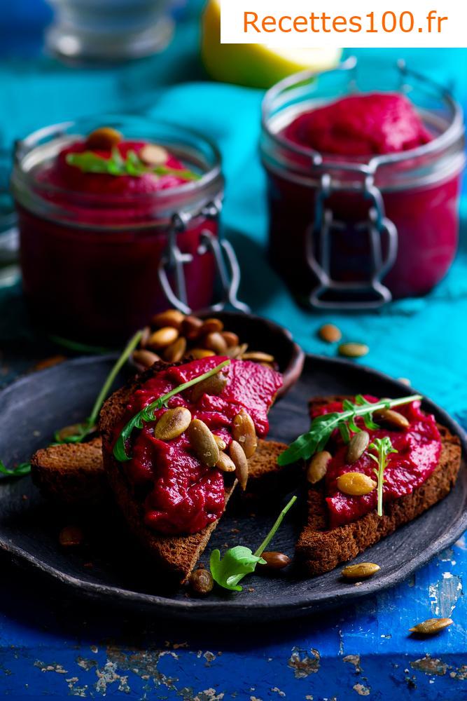 Tartinade de betterave rouge au raifort