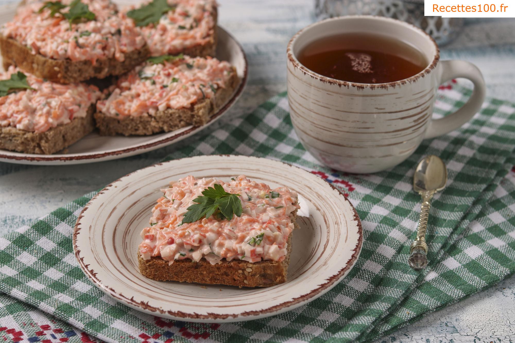 Tartinade de crabe au fromage